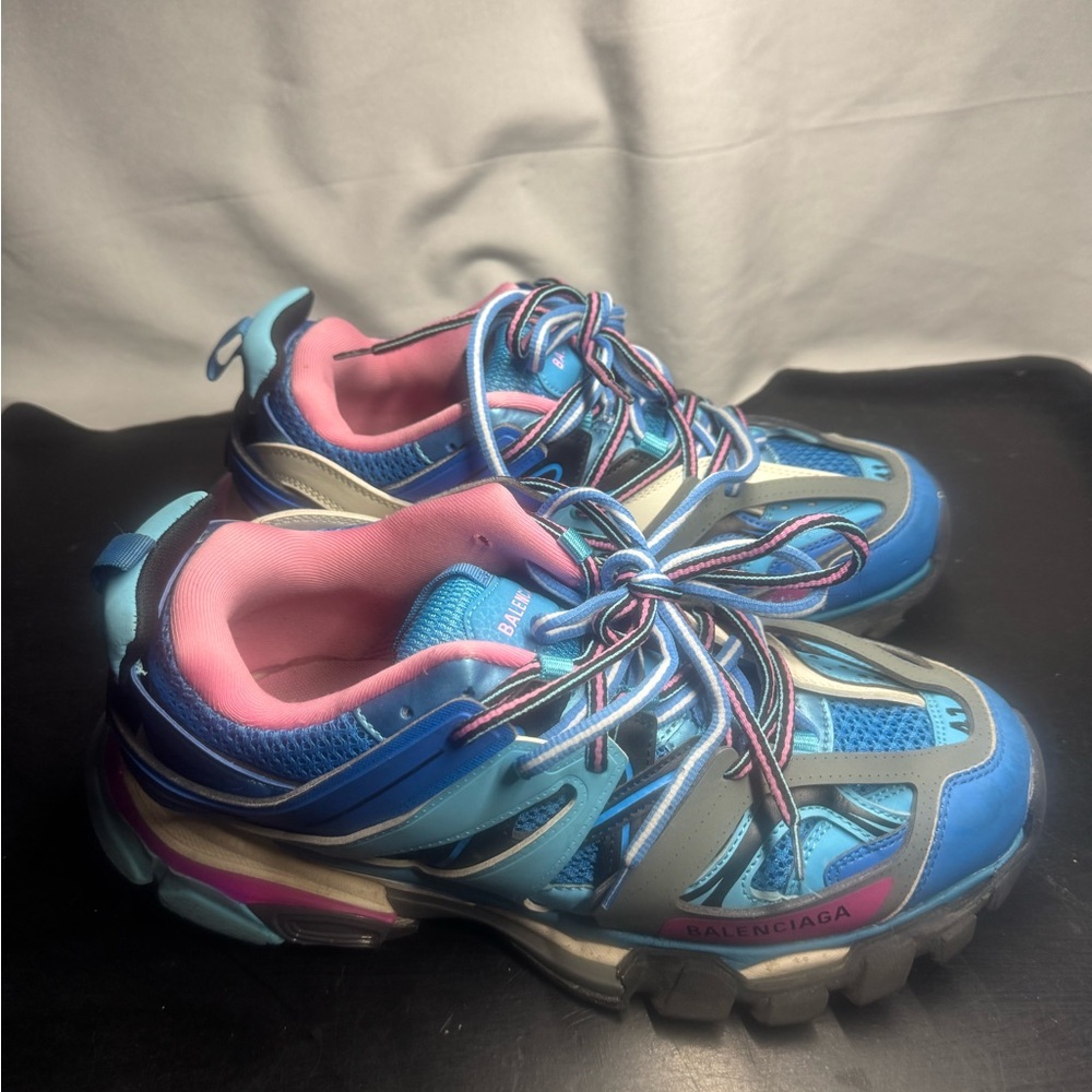 Balenciaga Track Blue and Pink Men's Shoes